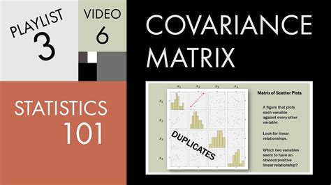 Statistics 101 The Covariance Matrix Youtube