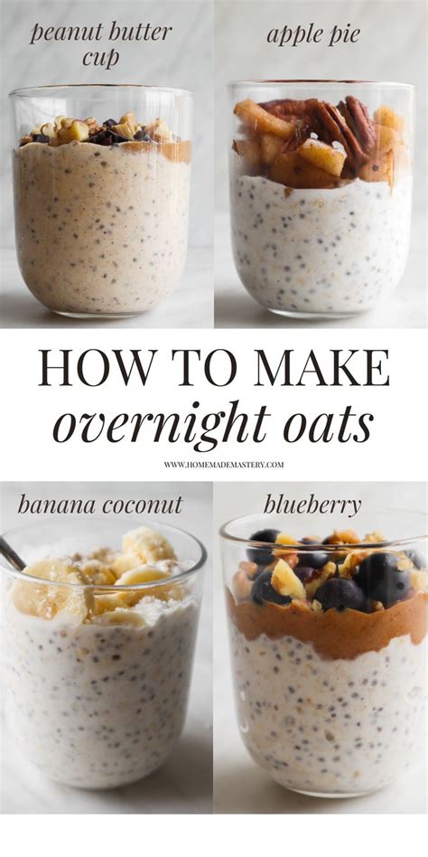 Healthy Overnight Oats Recipe 4 Ways Homemade Mastery Recette Recette Bon Appétit Cuisine