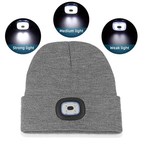 Beanie Hue Med Led Lys Pandelampe Unisex Onesize Gr K B Her