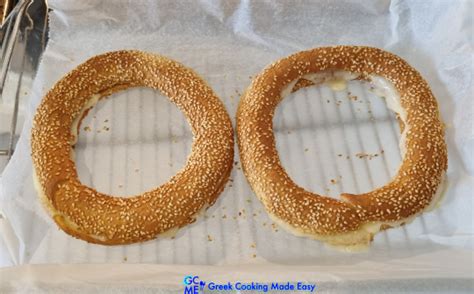 Greek Sesame Bread Rings Aka Koulouria Thessalonikis Toast — Greek Cooking Made Easy