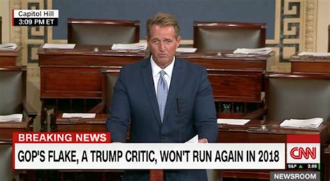 Republican Sen Jeff Flake Announces He Wont Seek Re Election Due To