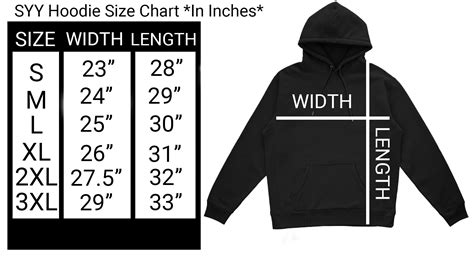 Hoodie Size Chart – Spend Your Yen