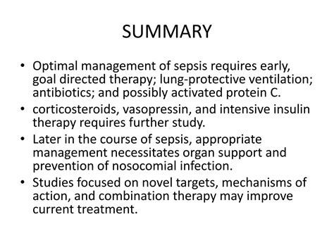 Management Of Sepsis Ppt Free Download