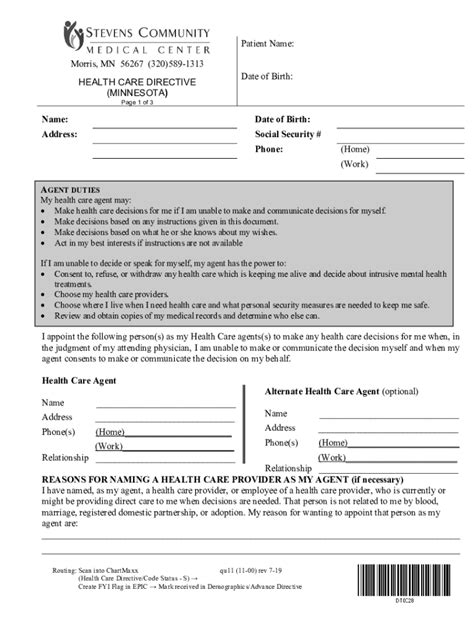 Fillable Online Mn Health Care Directive Fill Out And Sign Printable