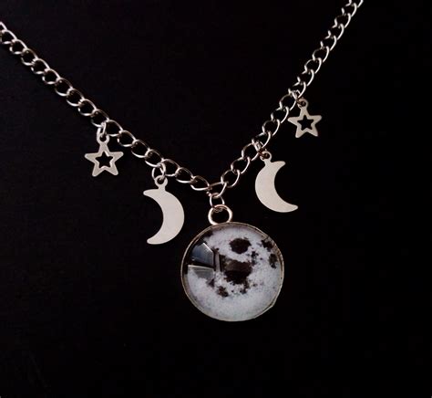 Nu Goth Moon And Star Choker Etsy Shop Ofstarsandwine