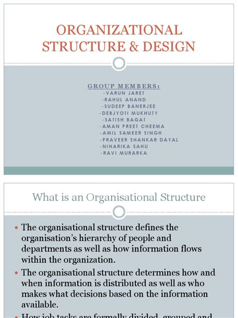 Organizational Structure Design | PDF | Organizational Structure ...