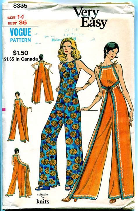 S Wrap Jumpsuit Pattern Front Or Back Wrapped Lounge Mod Jumpsuit