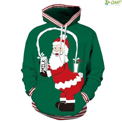 Funny Santa Claus Hoodies Sweatshirt Spoof Father Christmas Ugly