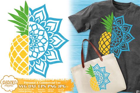 Pineapple Mandala Svg Summer Zentangle Svg File Didiko Designs