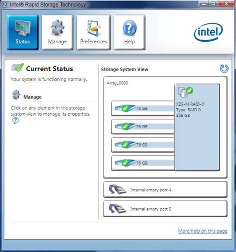 Технология intel rapid storage настройка