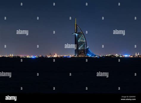 Dubai Skyline with the iconic Burj Al Arab view Stock Photo - Alamy