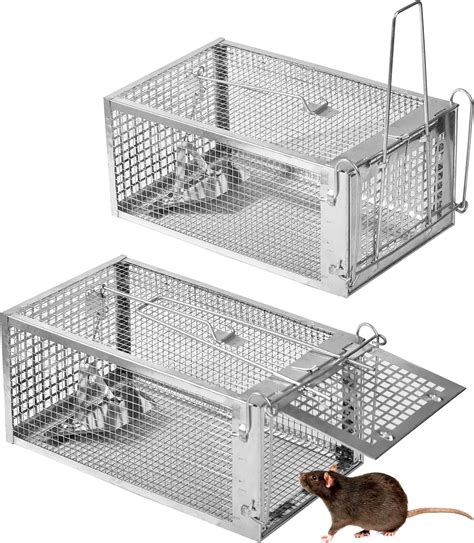 Cage Piège à Rat Vivant 30 cm Grand Réutilisable Piege a Rongeur