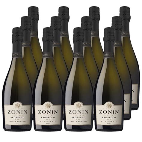 Zonin Prosecco Brut Millesimato Doc Crate Of 12 Prosecco Bottled And Boxed