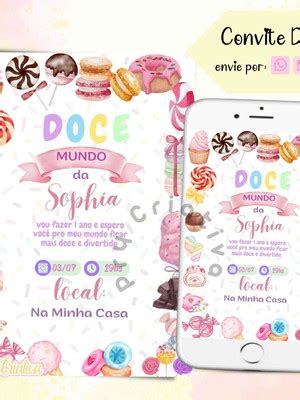 Festa Mundo Dos Doces Artes Digitais Compre Produtos Personalizados