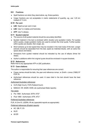 Thomson Author Style Guide | PDF