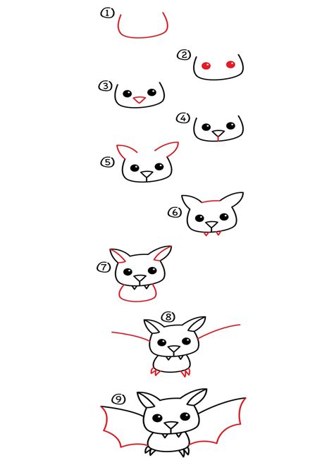 How To Draw A Bat Drawing Lesson Step By Step