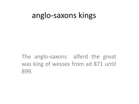 Ppt Anglo Saxons Kings Powerpoint Presentation Free Download Id