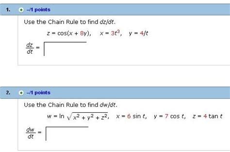 Solved Use The Chain Rule To Find Dz Dt Z Cos X Y X Chegg