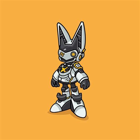 rabbit robot vector character logo 11917223 Vector Art at Vecteezy