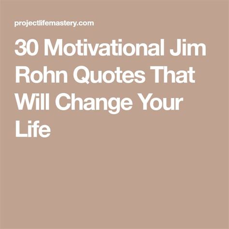 Motivational Quotes By Jim Rohn