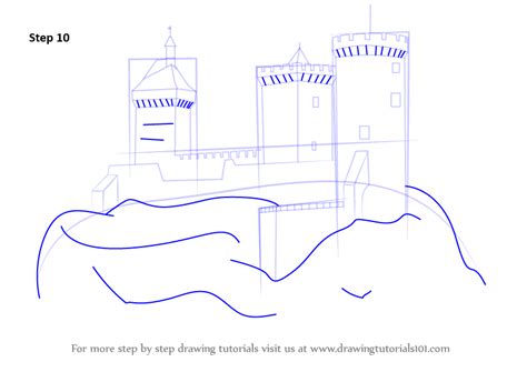 how to draw a medieval castle