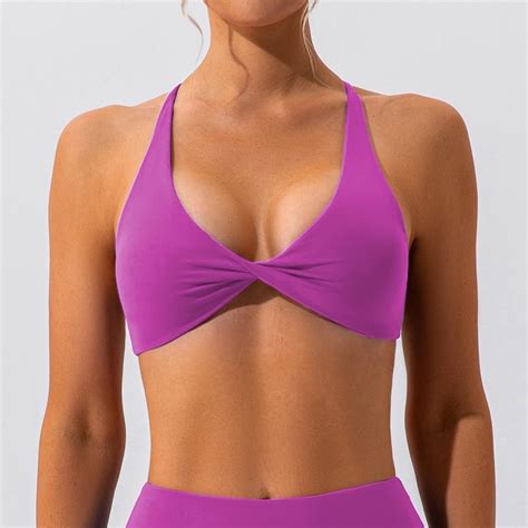 HOPPE FUMENG Women S Cross Beautiful Back Sports Underwear Women S Nude Feeling Yoga Vest