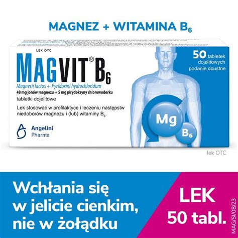 Magvit B6 tabletki 50 szt Magnez i potas Witaminy i minerały