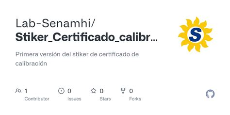 GitHub Lab Senamhi Stiker Certificado calibraci n Primera versión