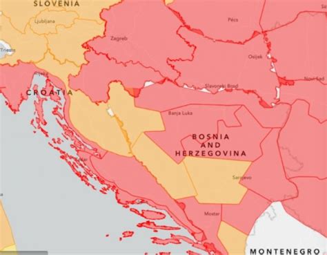 Upozorenje Eu Meteoalarma Za Bih Ovih Est Regija U Crvenom U Utorak