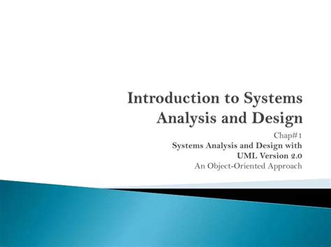 Ppt Introduction To Systems Analysis And Design Powerpoint