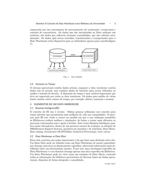 Desenhar O Conceito De Data Warehouse Numa Biblioteca Da Universidade Pdf