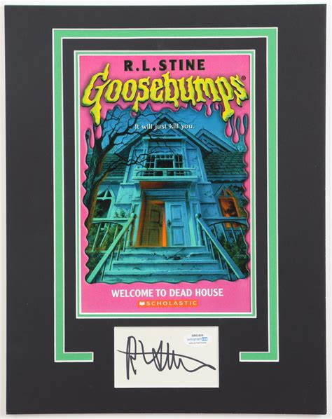 R L Stine Signed Goosebumps Custom Matted X Display Acoa Coa