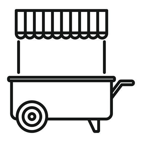 Snack Cart Icon Outline Vector Market Shop Vector Art At Vecteezy