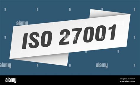 Iso Banner Template Ribbon Label Sticker Sign Stock Vector