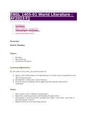 Learning Guide Unit Eng Docx Engl World Literature