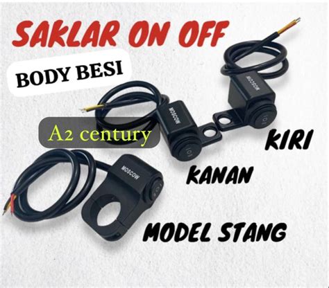 Saklar Tombol Lampu On Off Stang Besi Mode Universal Lazada Indonesia