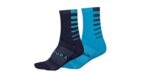 Buy Endura Coolmax Stripe Ii Socks Twin Pack Dark Blue Ocean Blue