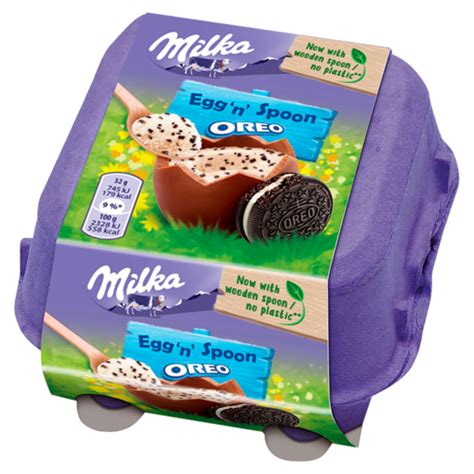 Milka Egg 'n' Spoon Oreo tejcsokoládé tejes krémtöltelékkel, kakaós ...