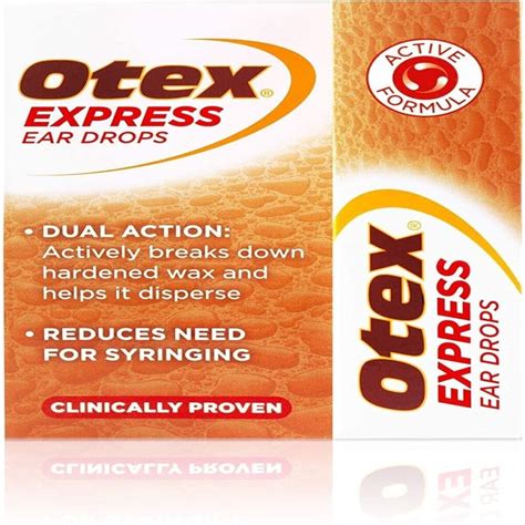 Buy Otex Express Ear Drops Remove Hardened Ear Wax 10ml Dock Pharmacy