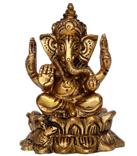 Solid Brass Metal Ganesha Laxmi Statue For Home At Rs Piece