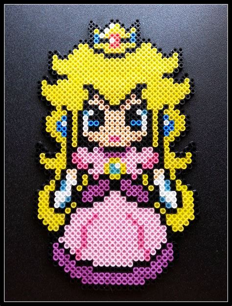 Nintendo Princess Peach Perler By Gwennimarie On Deviantart Perler Bead Disney Perler Bead