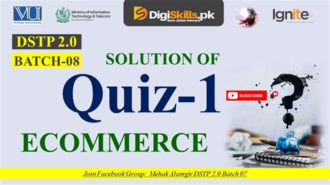 Ecommerce Quiz Batch Dstp Batch Ecommerce Quiz Youtube