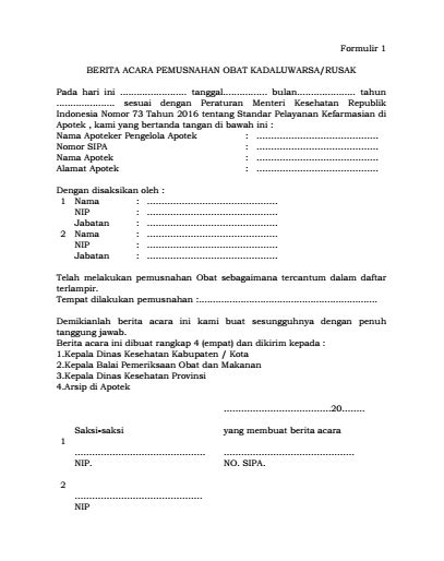 prosedur  tata  pemusnahan obat kadaluwarsa  rusak  apotek