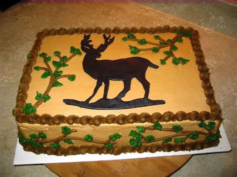 Deer Hunting Fondant Deer With Buttercream Frosting Hunting Cake