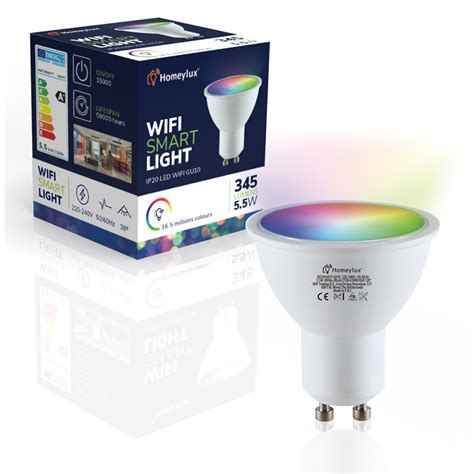 Gu10 Smart Led Rgbww Wifi Ble 5 5 Watt 345lm 38° Dimmable Hoftronic