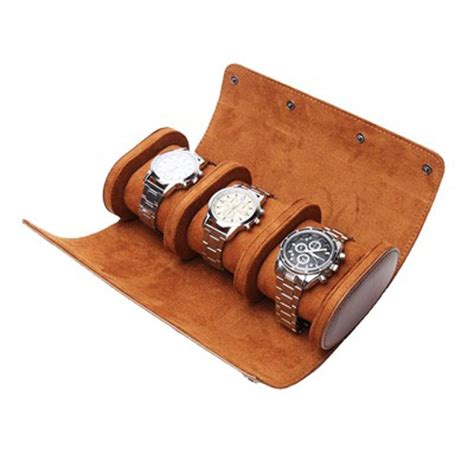 Buy Slots Watch Roll Travel Case Chic Portable Vintage Leather