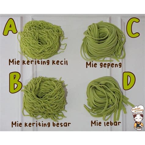 Jual Mie Hijau Vegie Mentah Homemade Mie Keriting Mie Halus Dan Mie