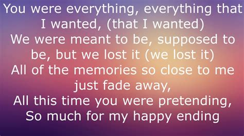 Happy Ending Avril Lavigne Lyrics Youtube