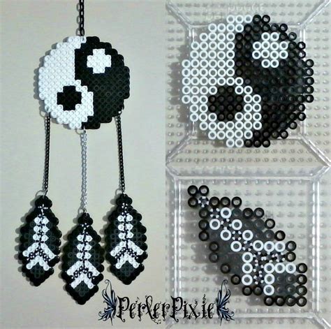 Yin And Yang Dreamcatcher By Perlerpixie Hama Beads Design Diy