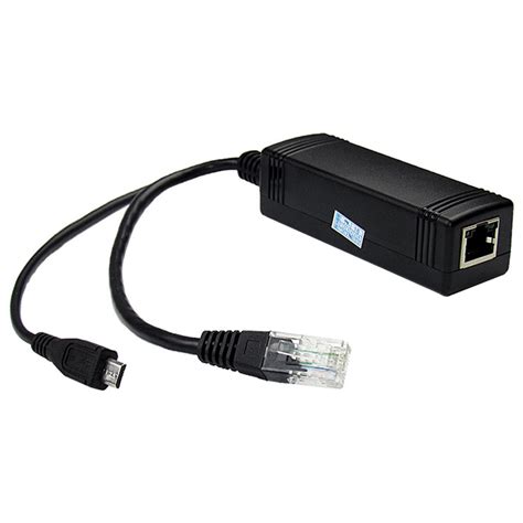 Poe Splitter Cable Micro Usb Dc 5v 2a Poe Adapter Power Over Ethernet 10 100mbps For Cctv Ip